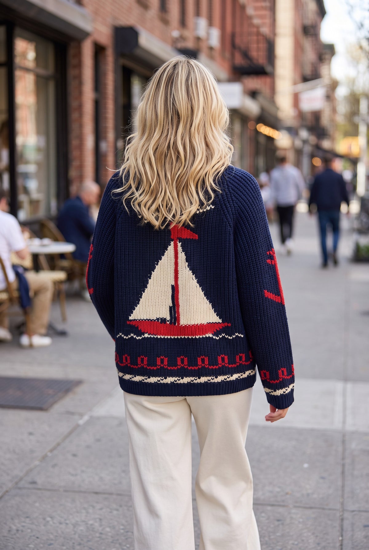 Knitted Sailboat Sweater