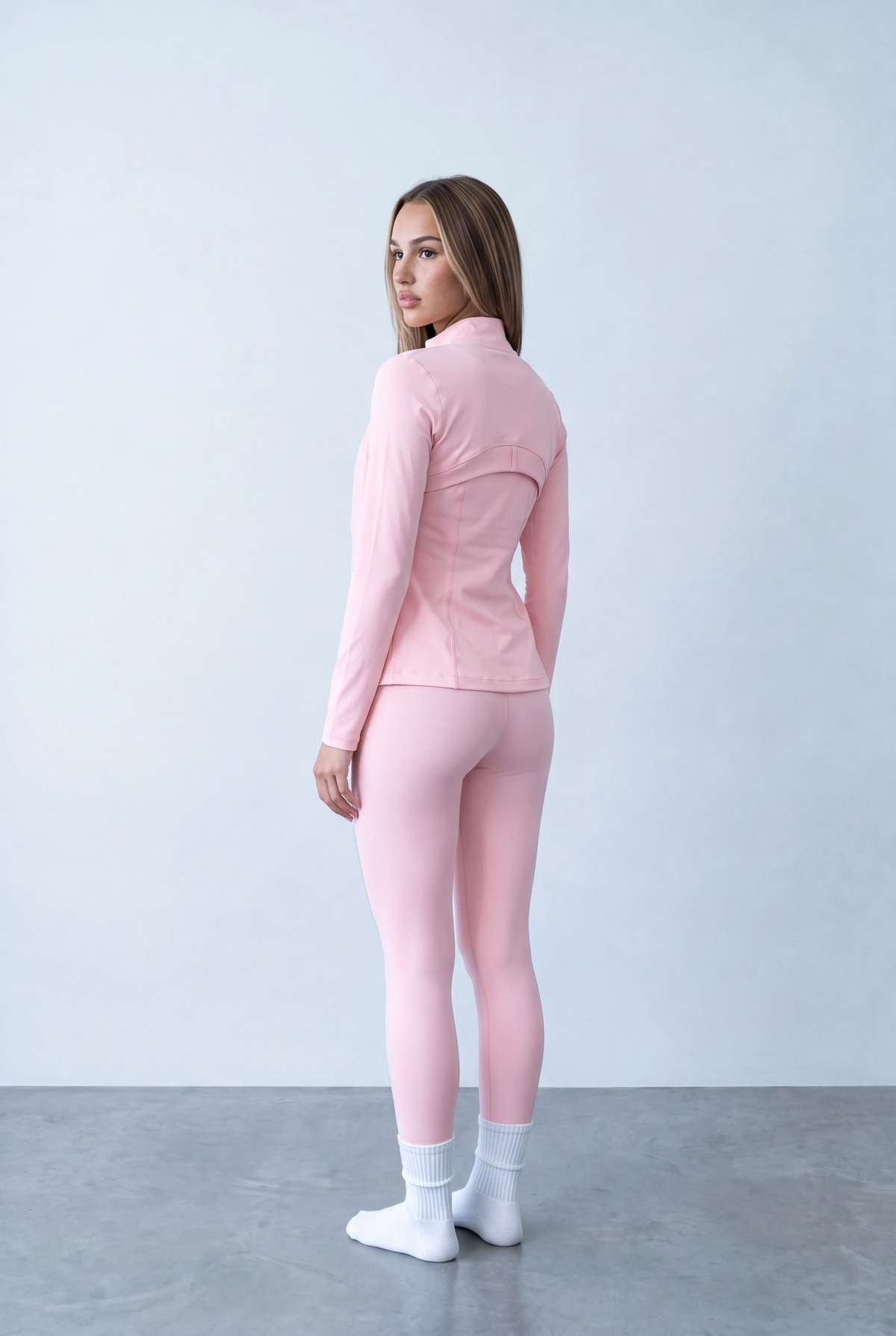 Peach sports set, back view
