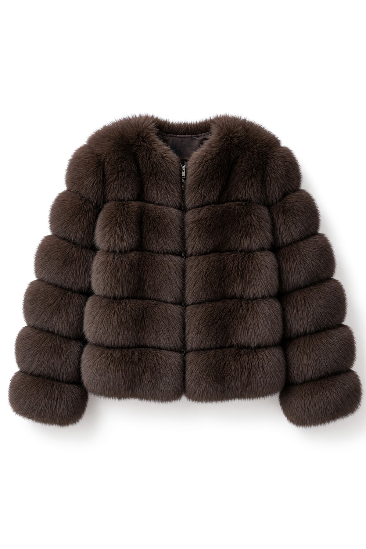 Fox fur coat in Brown